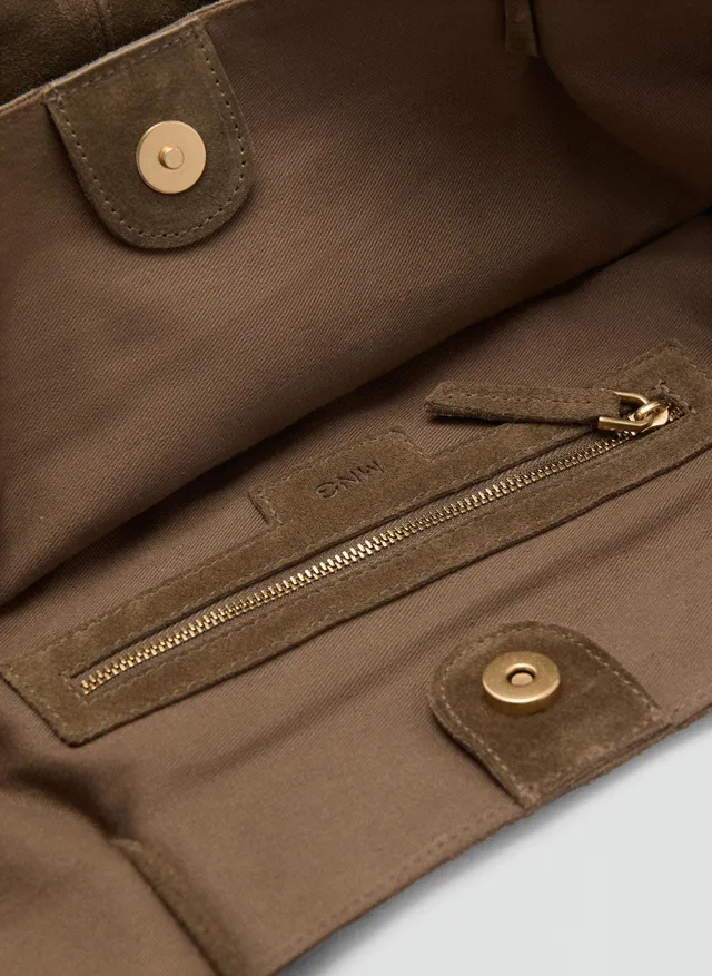 Suede Leather Shopper Bag – image 5