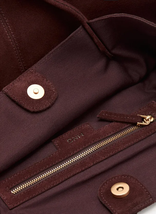 Suede leather shopper bag – image 4