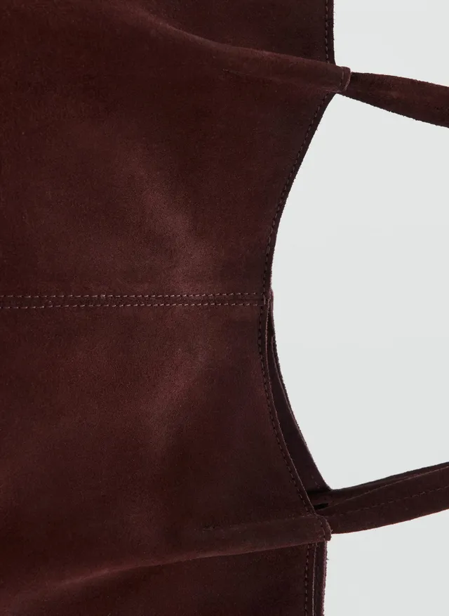 Suede leather shopper bag – image 5