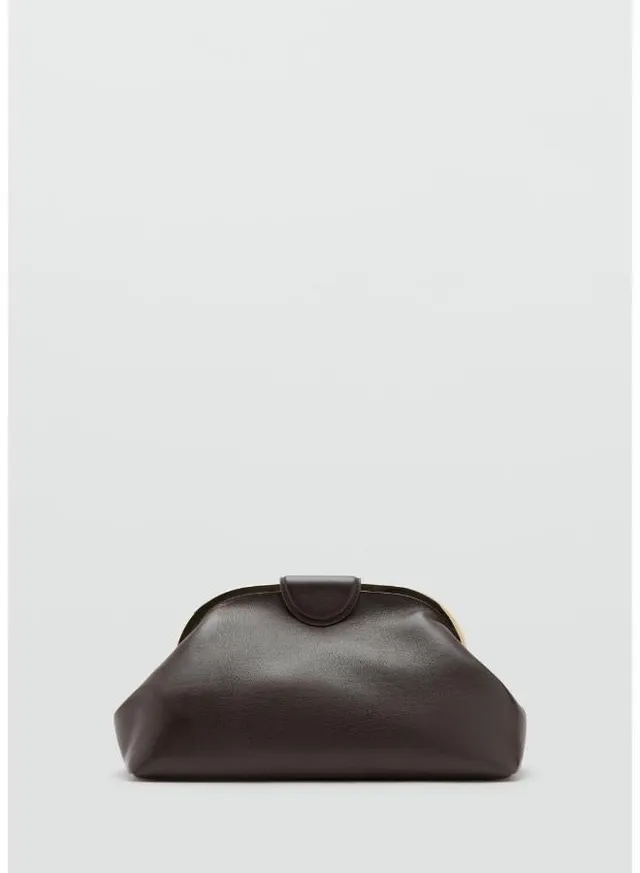 Large Clutch With Metallic Details
