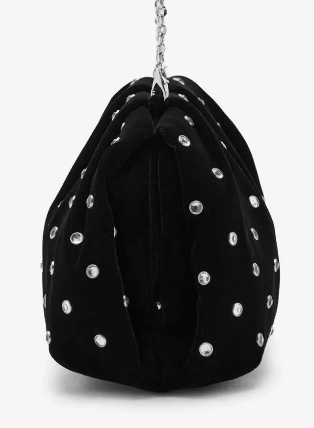Velvet Clutch With Rhinestones – image 3
