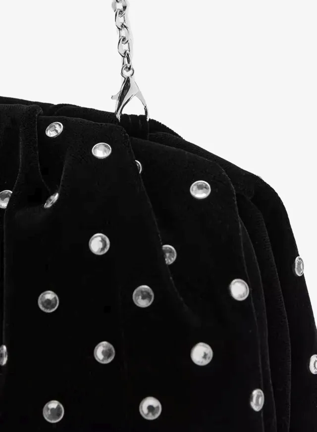 Velvet Clutch With Rhinestones – image 5