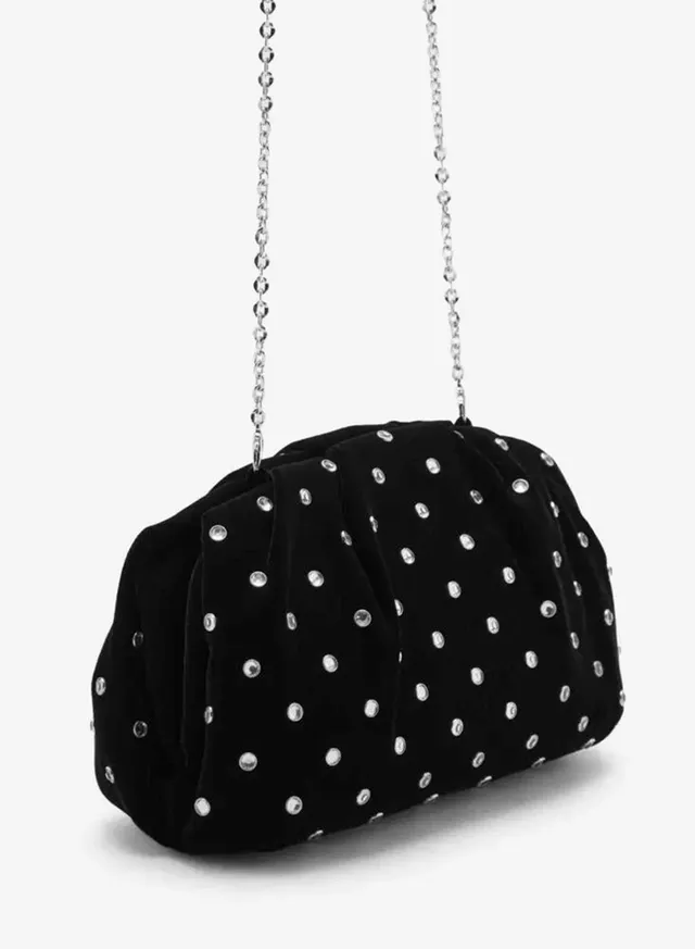 Velvet Clutch With Rhinestones – image 7