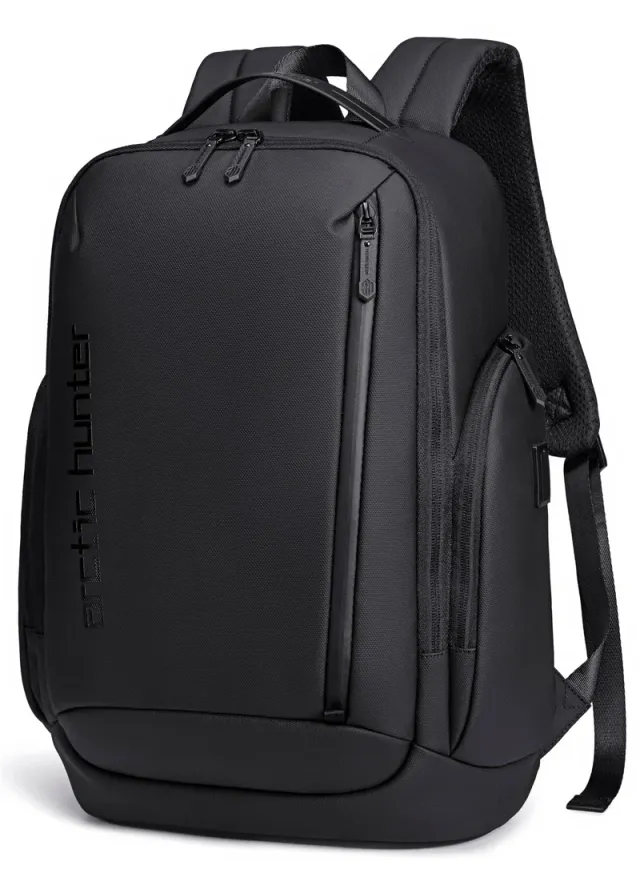 Anti-Theft Business Travel Laptop Backpack with USB Port Grey
