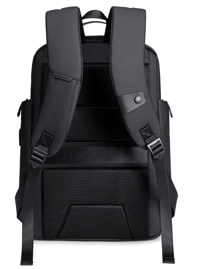 Anti-Theft Business Travel Laptop Backpack with USB Port Grey – image 4