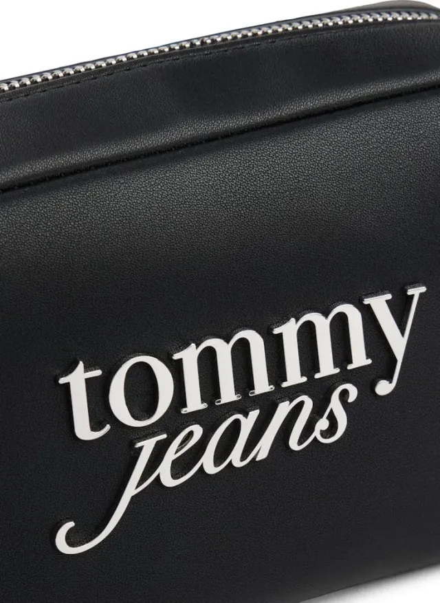 Tommy Hilfiger Black Logo Camera Bag with Adjustable Strap – image 5