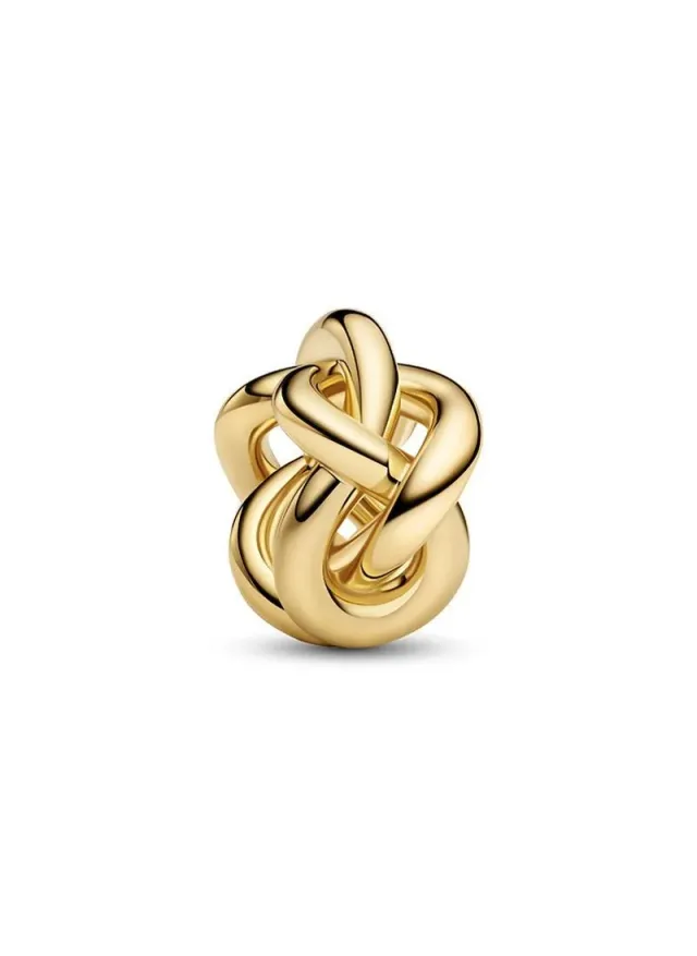 Gold Infinity Knot Charm for Pandora Moments Bracelets