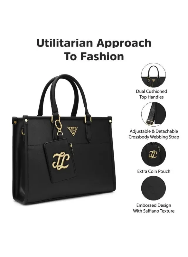 Signature Ithaca Colourblock Tote Black – image 4