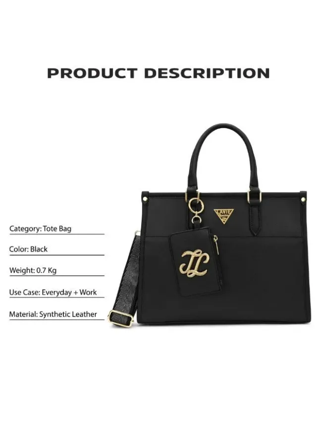 Signature Ithaca Colourblock Tote Black – image 5