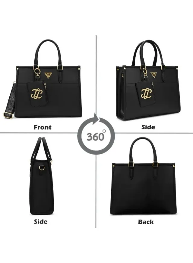 Signature Ithaca Colourblock Tote Black – image 6