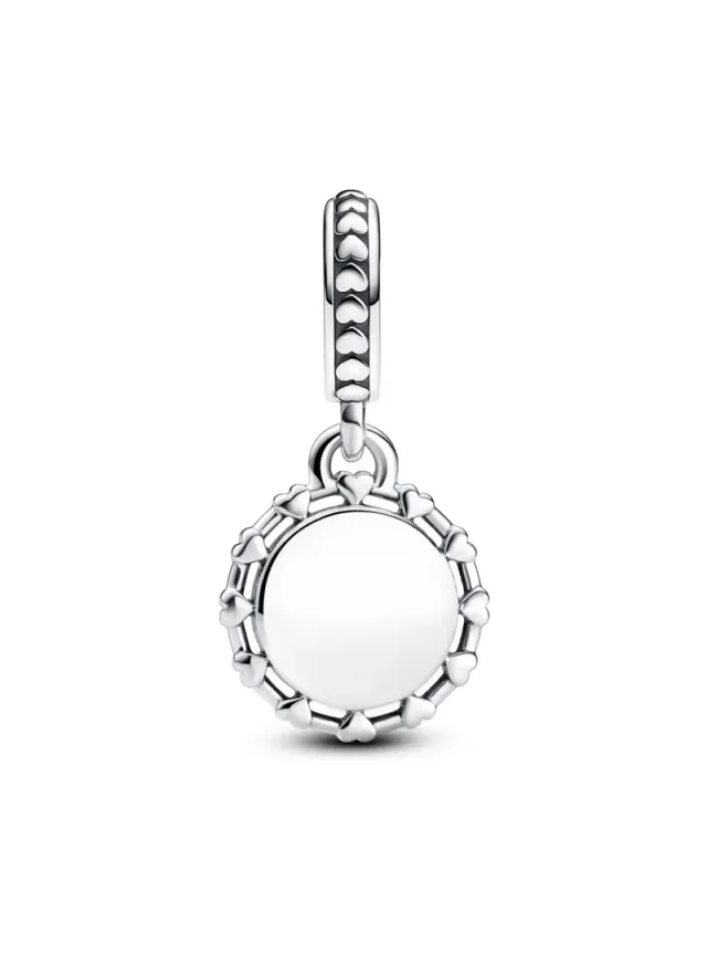 Sterling Silver Engravable Heart Charm for Pandora Bracelet – image 2