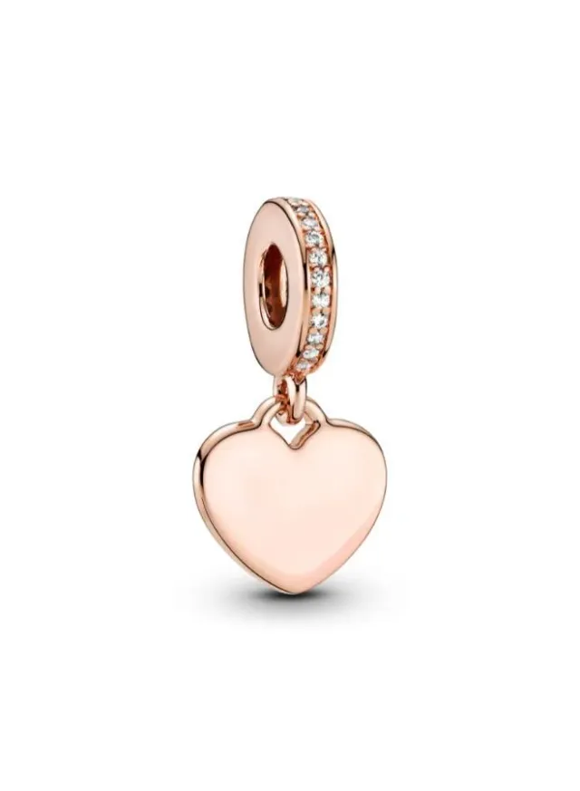Sterling Silver Engravable Heart Charm for Pandora Bracelet – image 3