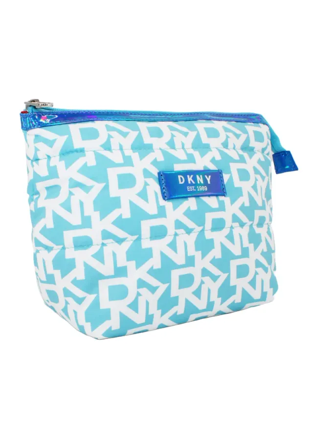 DKNY Signature Puffer Small Travel Cosmetic Bag, Ivory – image 4