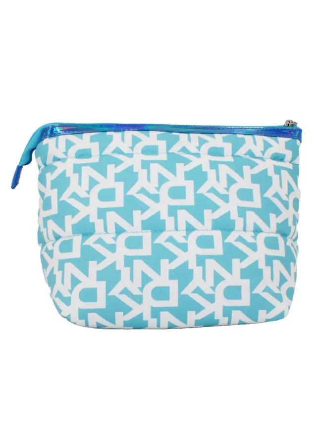 DKNY Signature Puffer Small Travel Cosmetic Bag, Ivory – image 5