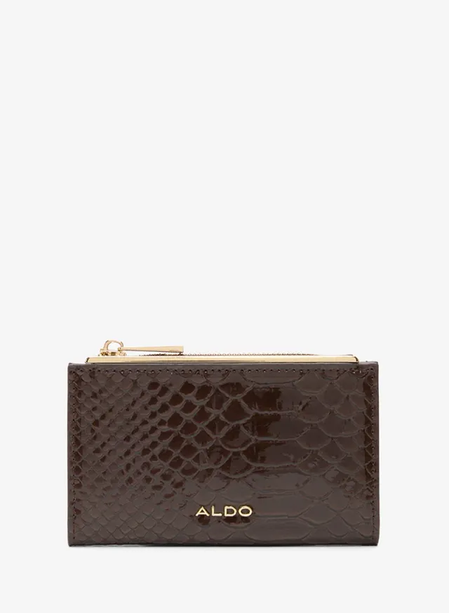 ALDO Mereclya Animal Print Bi-Fold Wallet (Brown)