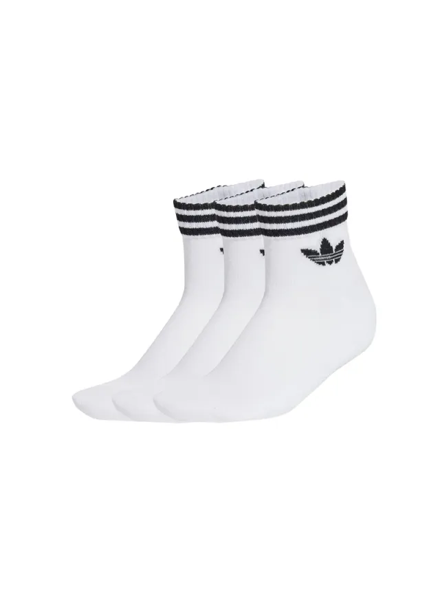 3-Pack 3-Stripes Ankle Socks White