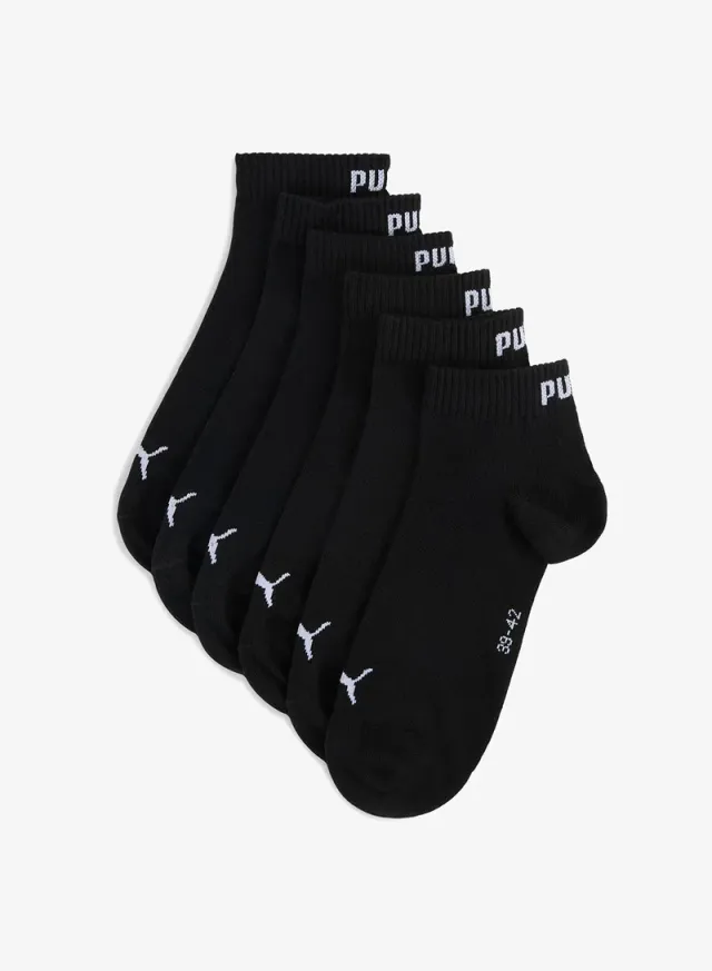 3-Pack Plain Quarter Socks White