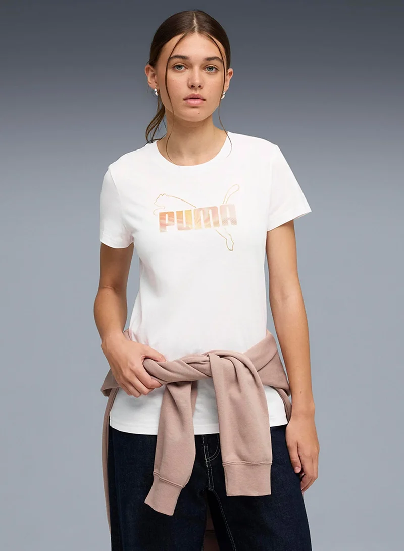 تيشيرت بشعار معدني أساسي