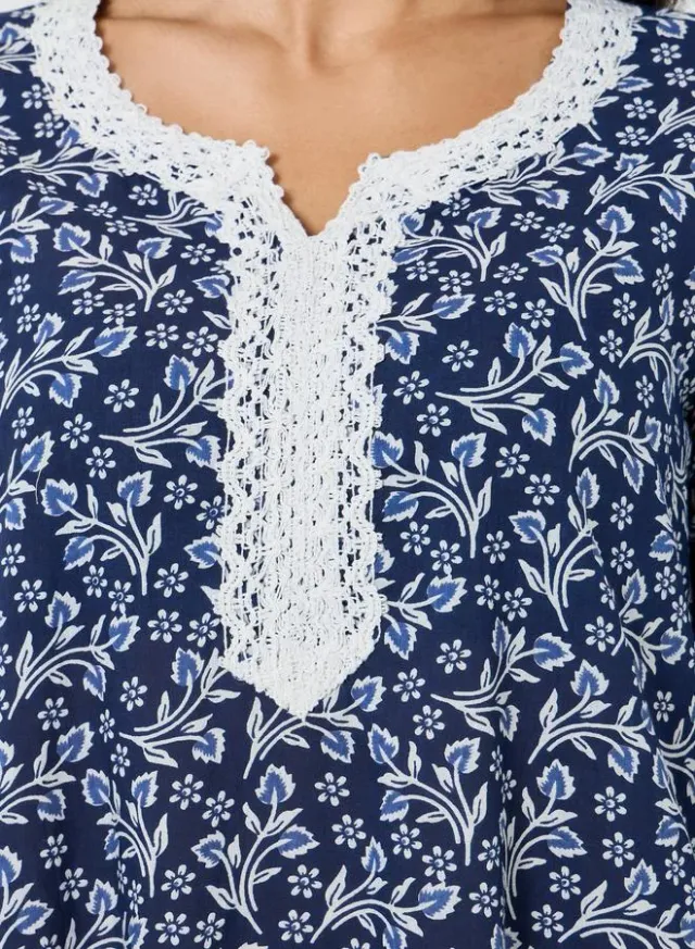 Floral Print Beaded Long-Sleeve Maxi Dress – image 4