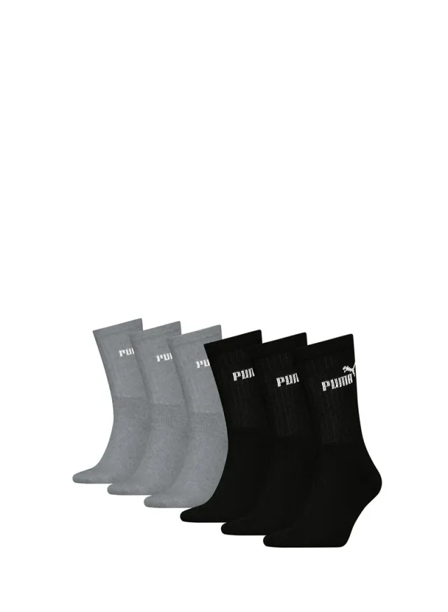 Elements Crew Socks 6-Pack Black