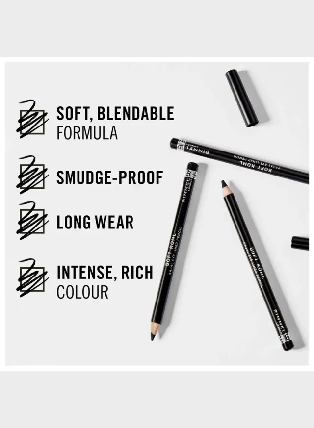 Kohl Eye Pencil - Jet Black - 1.2G - Soft Texture - Smudgeable Look – image 3