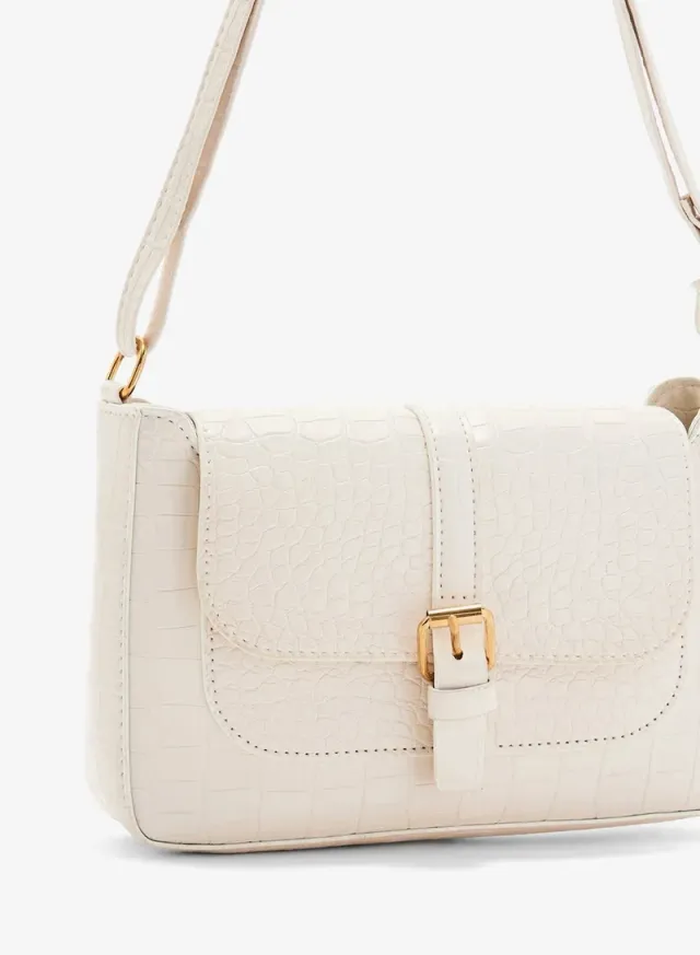 حقيبة كروس بودي صغيرة بتفاصيل تمساح – صورة 4