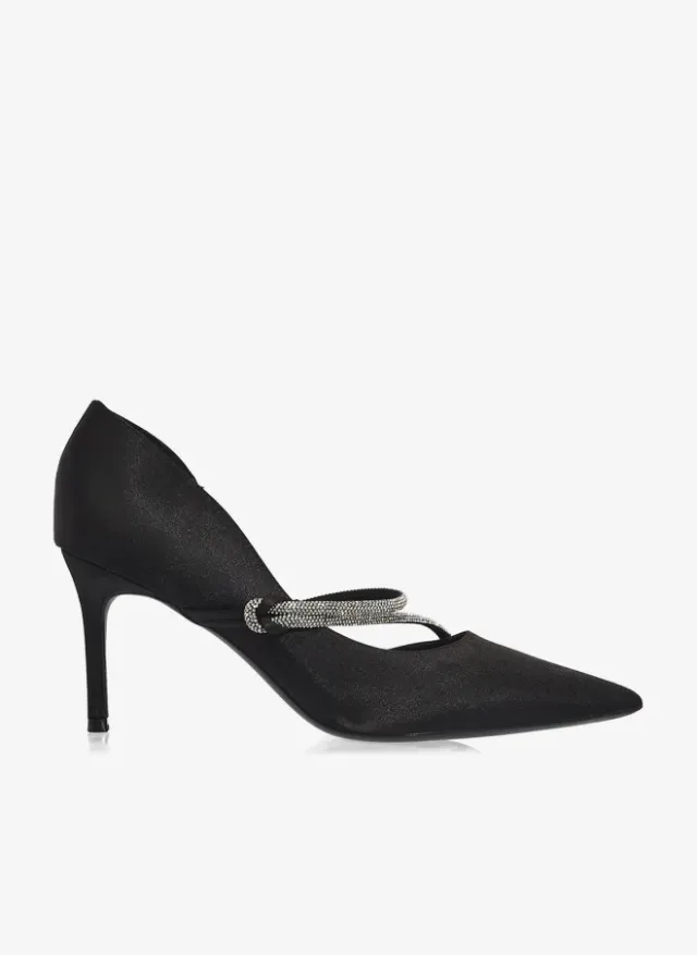 Khizana Women's White High Heel Stiletto Pumps - Tie-Up Closure