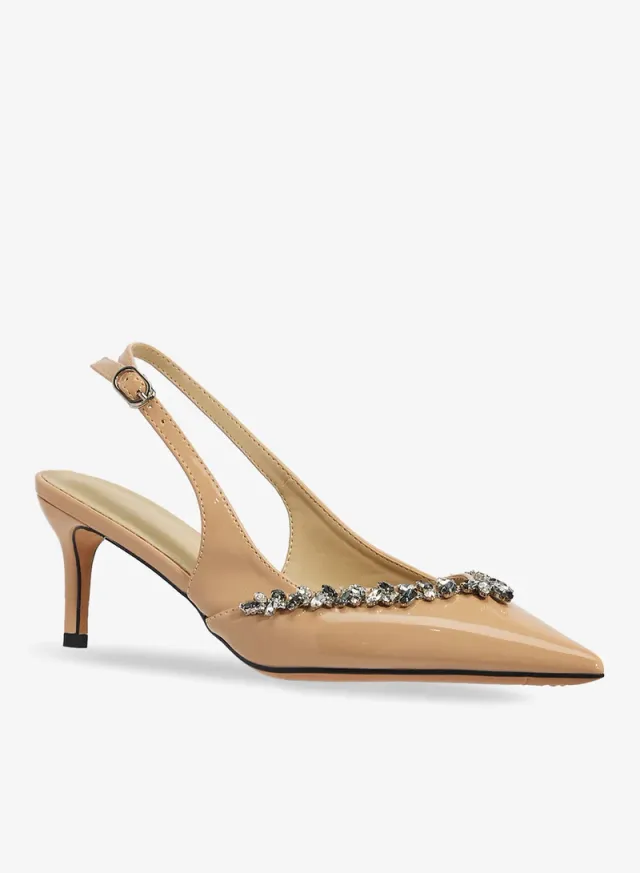 Ella Black High Heel Stiletto Pumps with Ankle Strap – image 2
