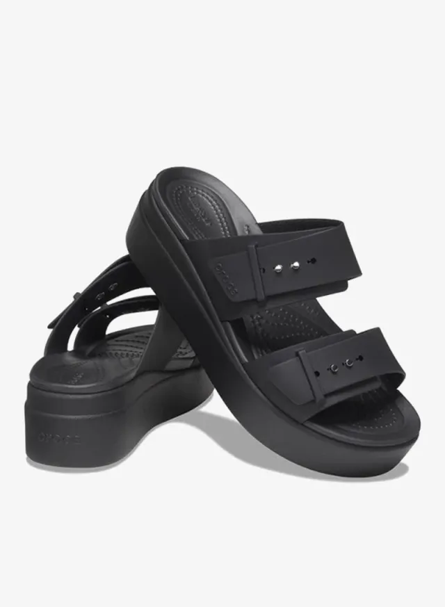 Crocs Women's Black Brooklyn Buckle Platform Sandals – image 3