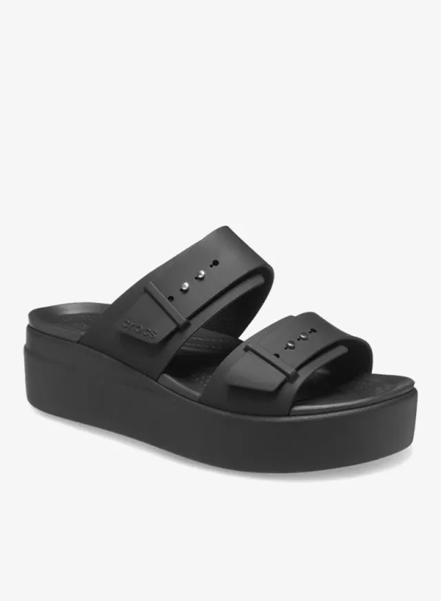Crocs Women's Black Brooklyn Buckle Platform Sandals – image 6
