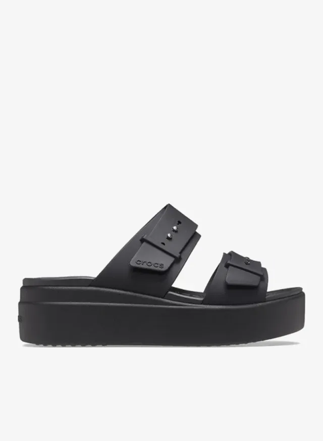 Crocs Women's Black Brooklyn Buckle Platform Sandals – image 8