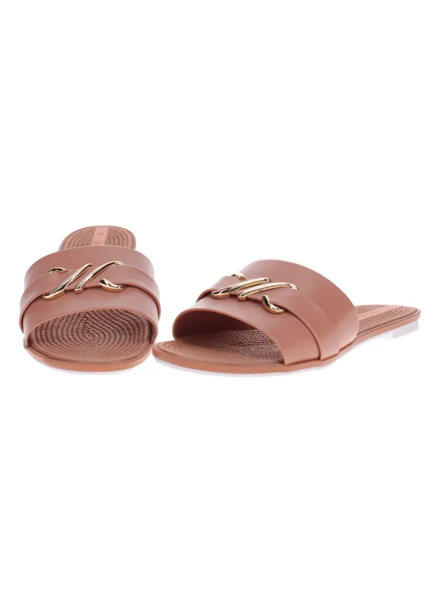 Moleca Women's Casual Slip-On Slides Pink – image 4