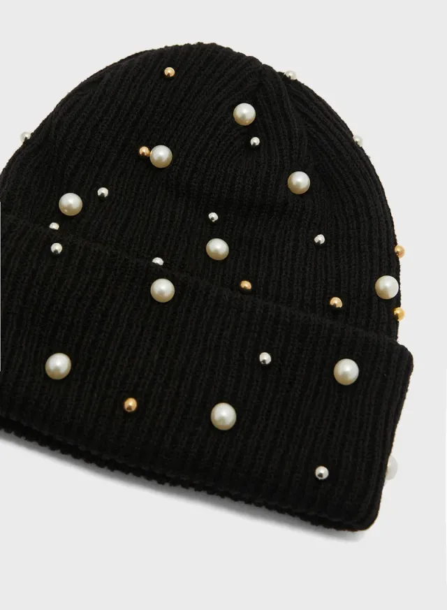 Embellished Pearl Winter Beanie – image 3