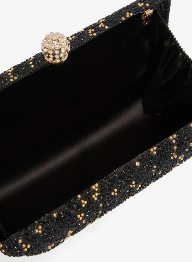 Gold Embellished Clutch Bag with Clasp Closure – image 4