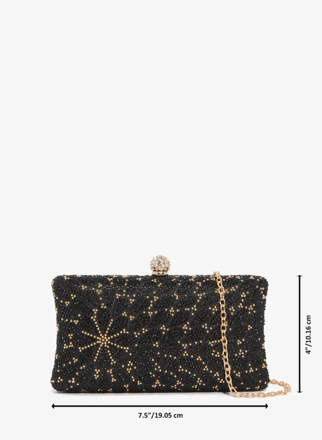 Gold Embellished Clutch Bag with Clasp Closure – image 5