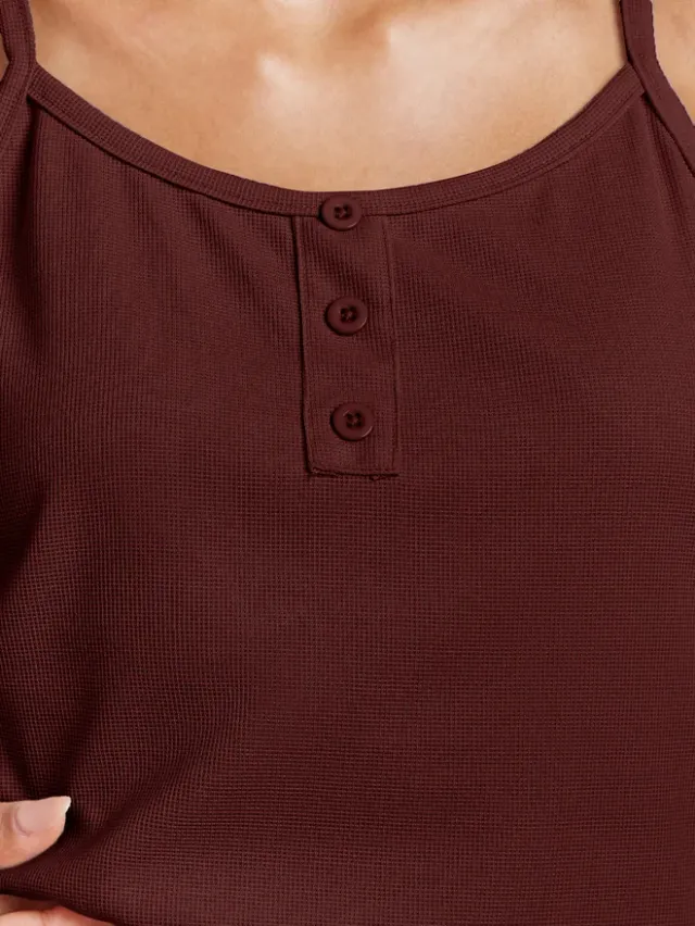 Purple Rib Texture Cami and Shorts Set for Women – image 3