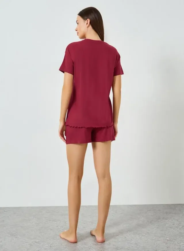 Ruffle Floral T-Shirt and Shorts Set – image 5