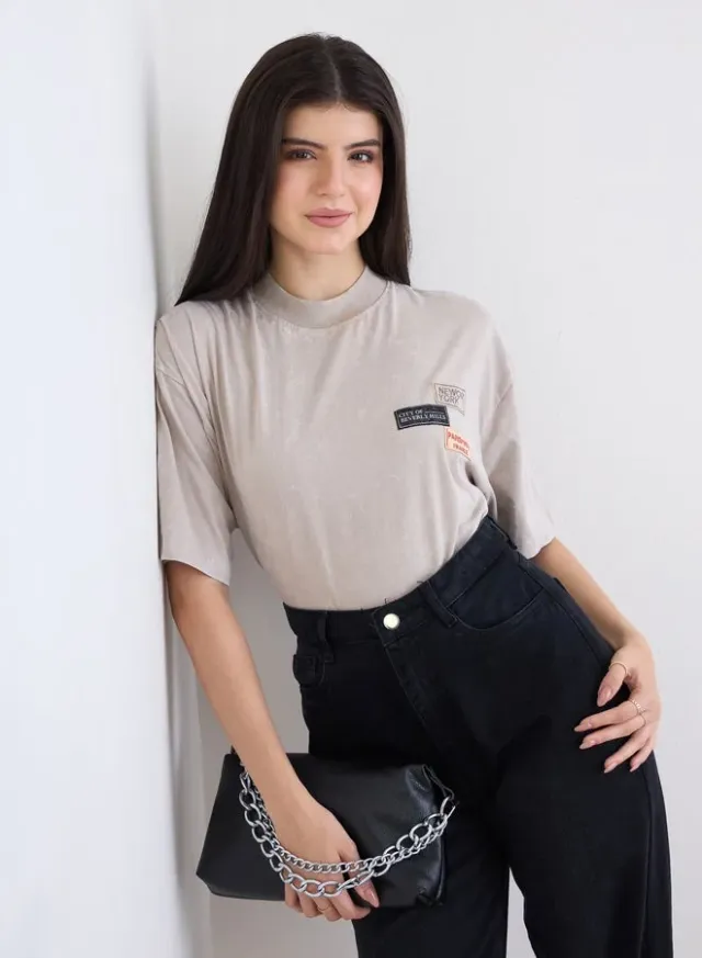Styli Oversized Embroidered Cotton T-Shirt – image 4