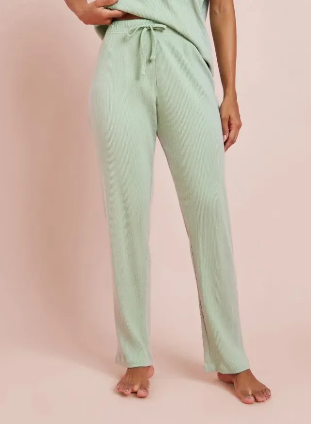 Contrast Rib Wrap Tee and PJ Set – image 4