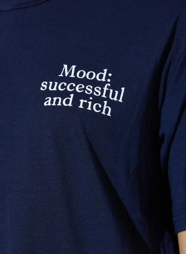 Oversized Slogan Textured T-Shirt – image 3