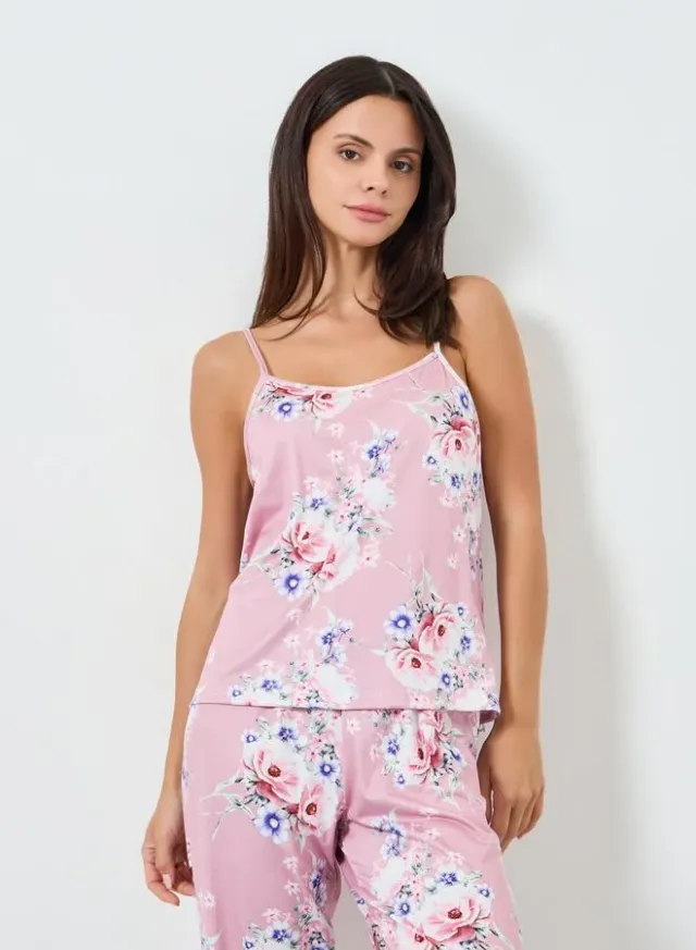 Tropical Print Cami Pyjama Set – image 4