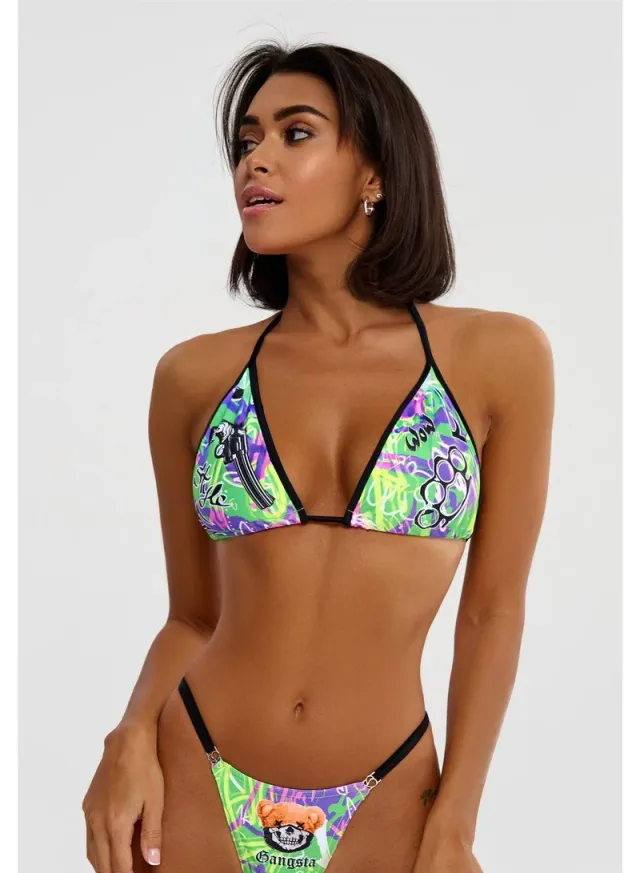 Bona Fide Women's Two-Piece Triangle Halter Bikini – image 4