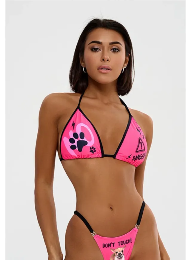 Bona Fide Women's Two-Piece Triangle Halter Bikini – image 3
