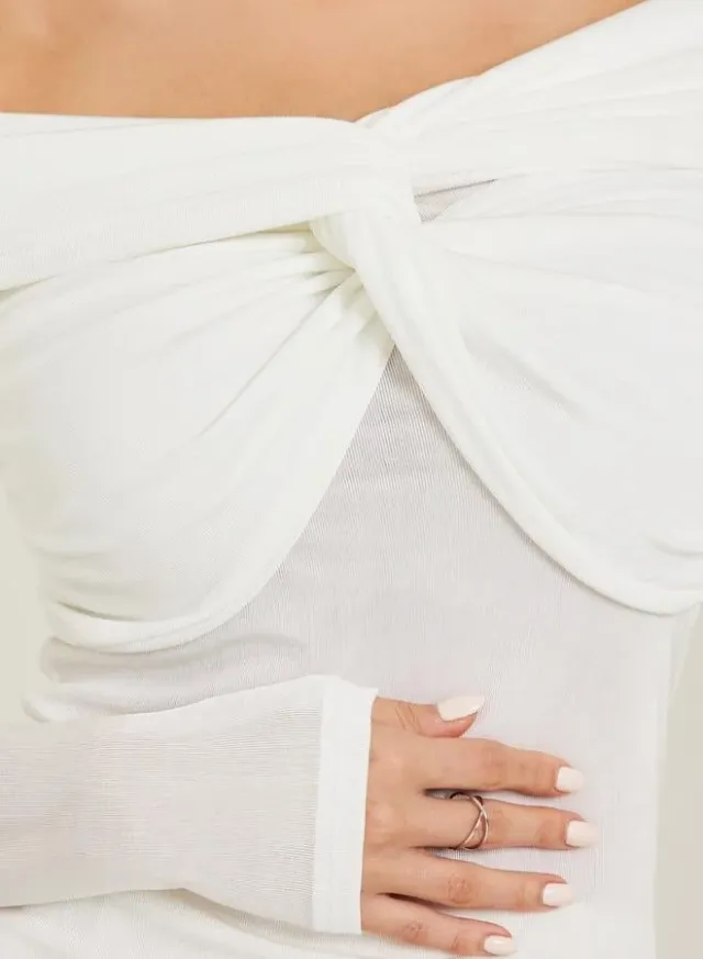Pink Off-Shoulder Knit Top for Women – image 4