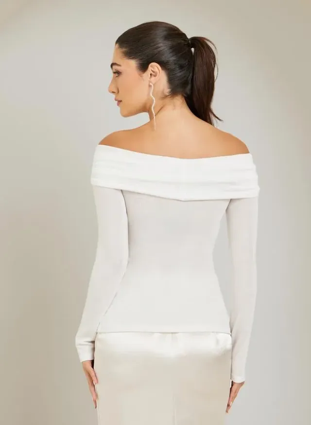Pink Off-Shoulder Knit Top for Women – image 5
