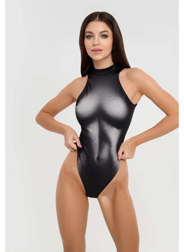 Deep V-Neck Halter Monokini with Adjustable Side Ties for Women – image 4