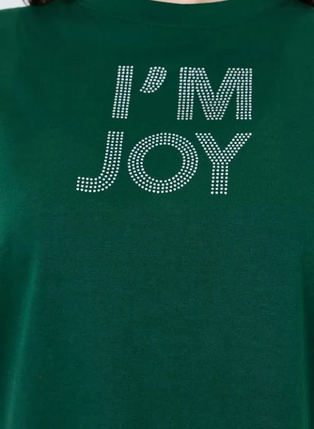 Women's Slogan Print T-Shirt Grey – image 4