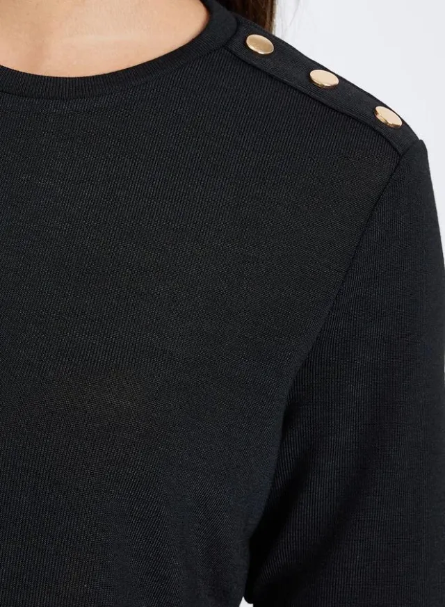 Overlock Stitch Cotton T-Shirt Cream – image 4