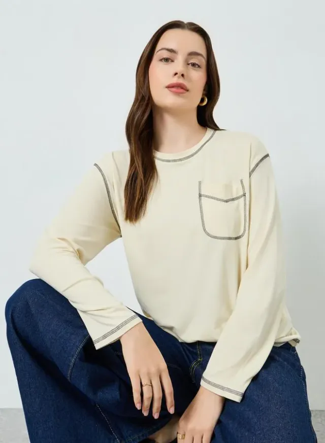 Women Oversized T-Shirt Navy Blue – image 5