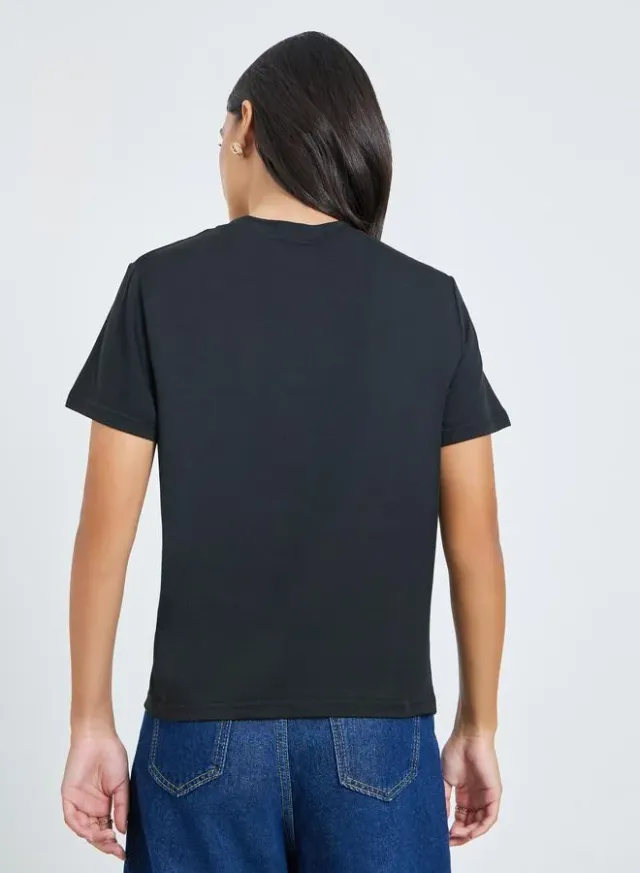 Women's Beige Knitted Short Sleeve T-Shirt (Polyester Blend) – image 4